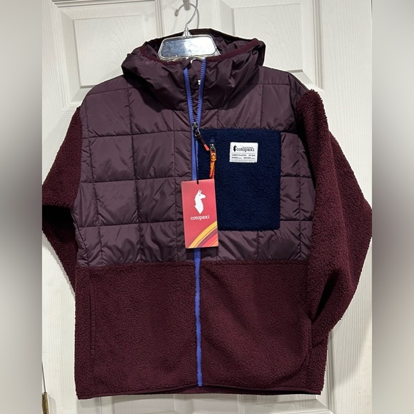 Cotopaxi Women's Medium Trico Hybrid Jacket Wine NWT Hood High-Pile Fleece - Picture 1 of 15